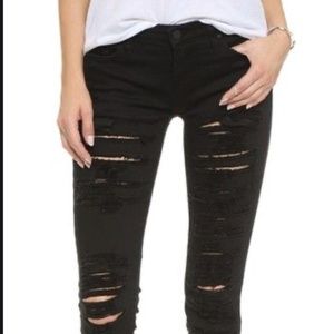 Blank Black Skinny Ripped Jeans